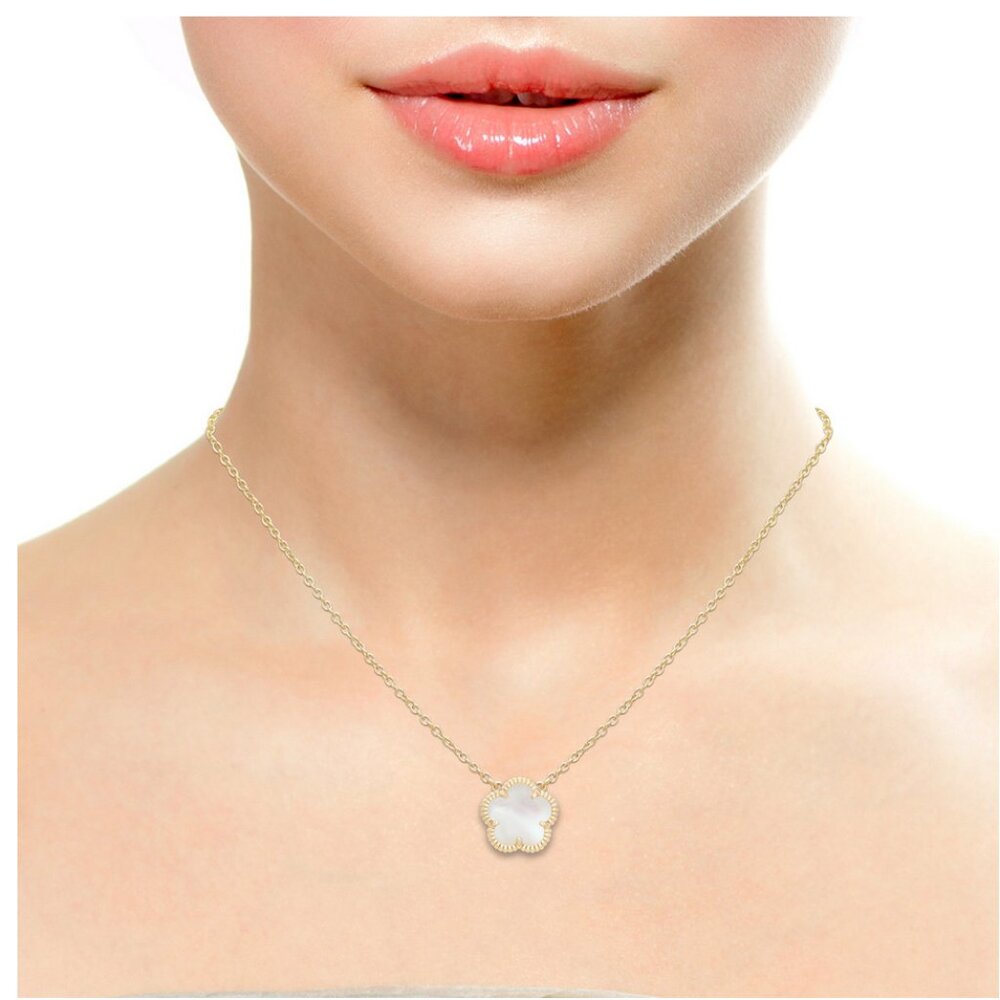 SAKS OFF 5TH Jankuo 14K Goldplated Brass Mother Of Pearl Necklace, Earring Set